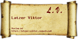 Latzer Viktor névjegykártya